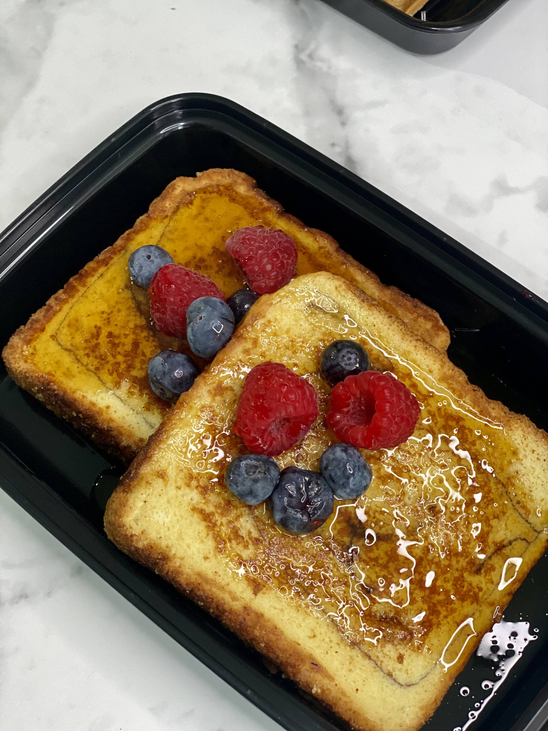 Breakfast: French Toast with Triple Berry Compote