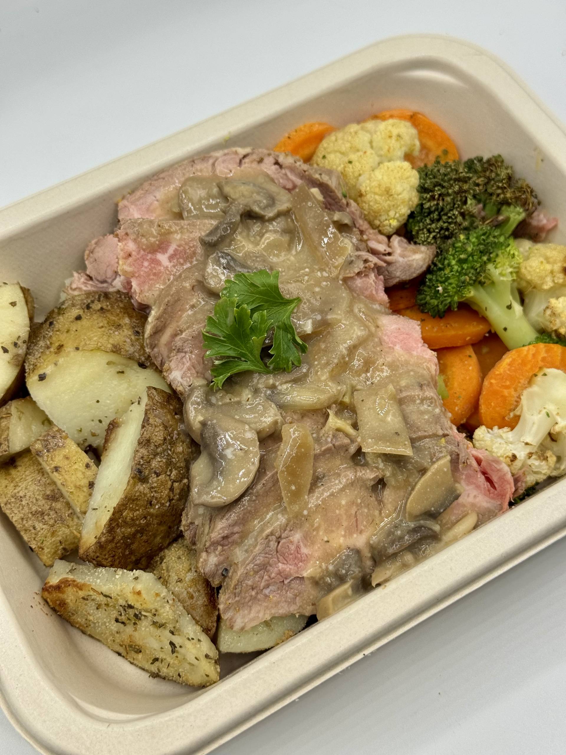 Steak with Mushroom Gravy